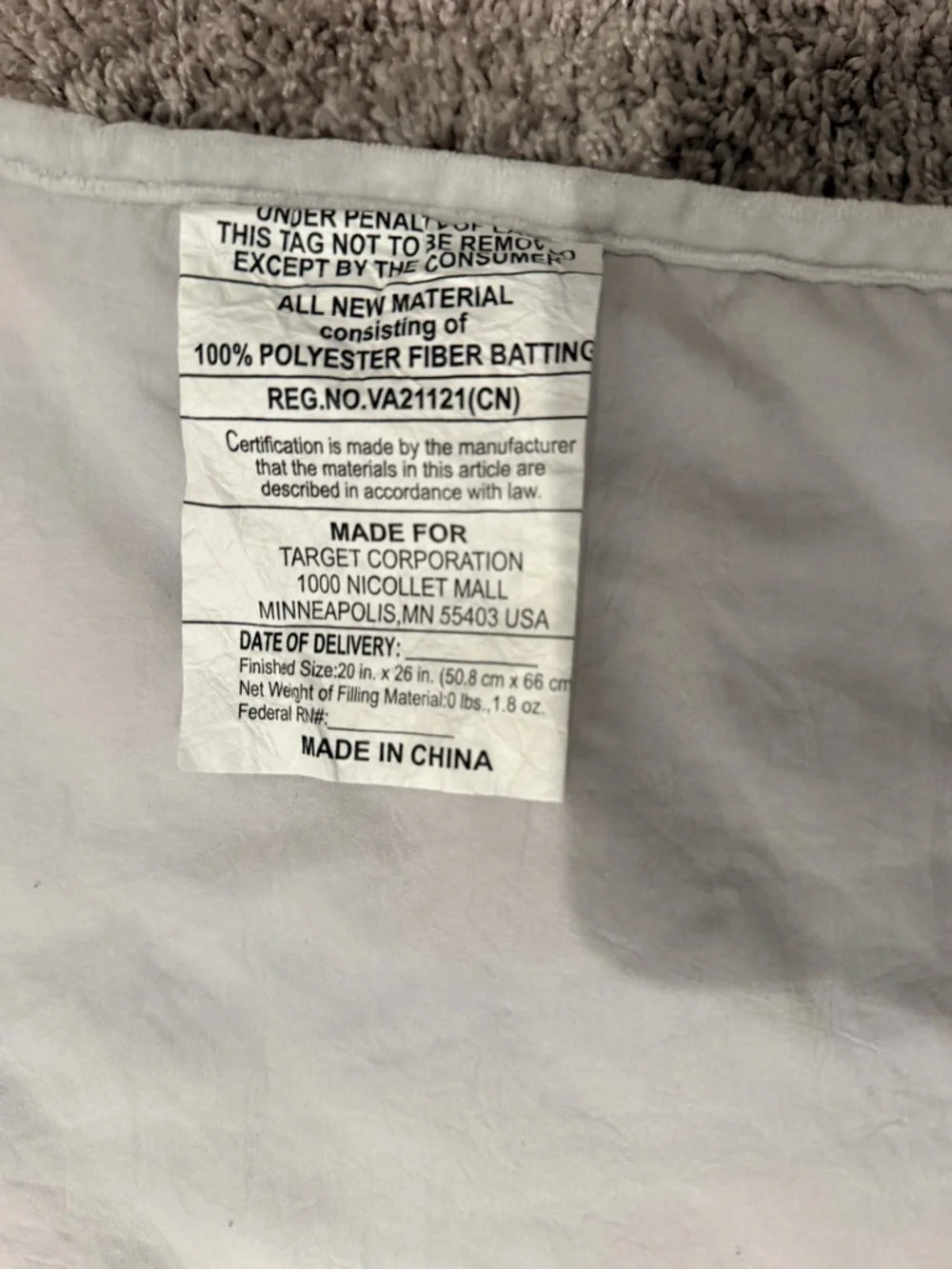 2x Diamond Stitch Velvet Quilt Shams in Light Gray OEKO- TEX Certified Polyester
